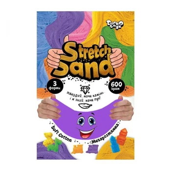 Кинетический песок Stretch Sand фиолетовый для детей игрушка для лепки и развития моторики рук