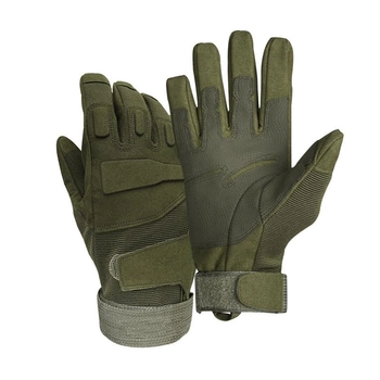 Стильные тактические перчатки Lesko E002 Army Green L tactical полнопалые (F_4927-30586)