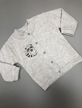 Кофточка утепленная с начесом Верес Little raccon 80см Серый