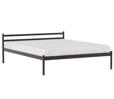 Полуторная кровать Метакам Comfort-1 металлическая 200x120 Черная Матовая
