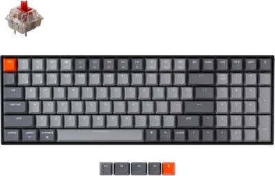 Клавиатура беспроводная Keychron K4 Aluminum Frame Hot-Swap Gateron Red RGB USB/Bluetooth Black (ENG/RU) (K4J1_Keychron)