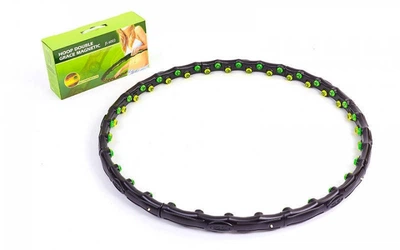 Обруч масажний хулахуп Hoop Double Grace Magnetic JS-6002 c кульками, 8 секцій на магнітах