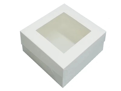 Коробка для десертов белая 13см*13см*6см (Упаковка 3 шт.)