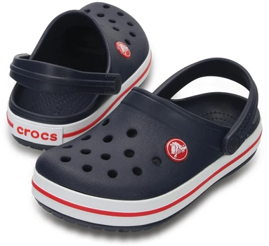 Дитячі сабо Crocs Kids' Crocband™ Clog 21 Темно-синій/червоний 204537