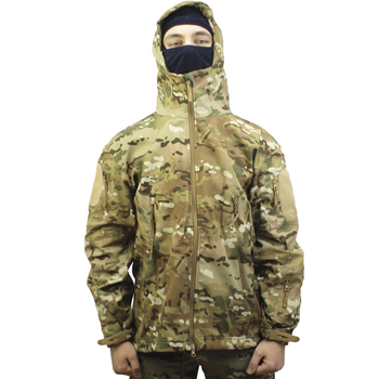 Тактическая куртка Lesko A001 Camouflage CP S Soft Shell мужская тактикал