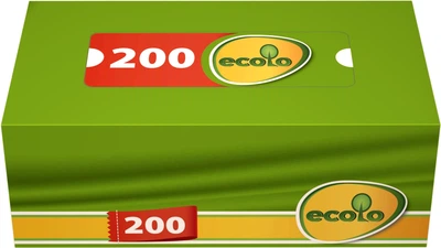 Косметичні серветки ECOLO 2 Шари 200 листів (4820023748576)