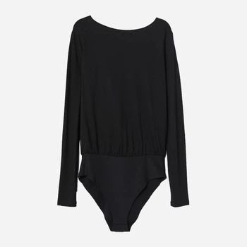 Боді-блузка H&M 0752437 S Чорна (KAY2000001292686)