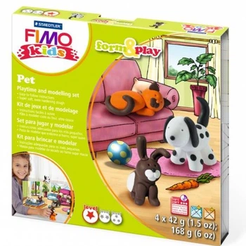 Набор пластики Fimo kids Домашние питомцы 4 цвета х 42 г (4007817806036)