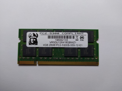 Оперативная память для ноутбука SODIMM Viking DDR2 4Gb 667MHz PC2-5300S (VR5DU126418GBWZ1) 1347 Б/У
