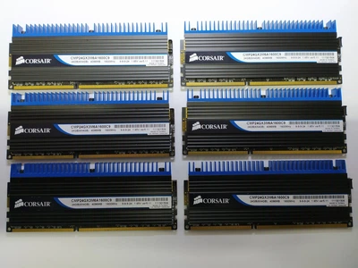 Комплект оперативной памяти Corsair Dominator DDR3 24Gb (6*4Gb) 1600MHz PC3-12800 (CMP24GX3M6A1600C9) Б/У