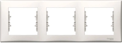 Тройная рамка Schneider Electric Sedna горизонтальная Слоновая кость (SDN5800523)