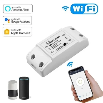 Wifi реле для умного дома Wi-Fi Smart Switch 10А, умный вай фай выключатель, смарт выключатель (VS7004595)