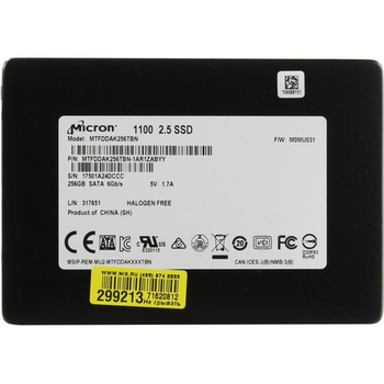 SSD накопитель Micron 2.5" 256Gb 1100 SATAIII (MTFDDAK256TBN) Refurbished