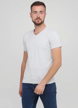 Футболка "Only Man" (95-TSH-3-02-V-Lgrey/small-grey-back-2XL)