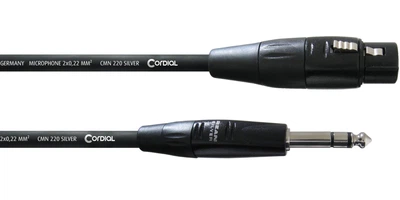 Балансный аудио кабель Jack 6.3 — XLR Female 3м Cordial CIM 3 FV