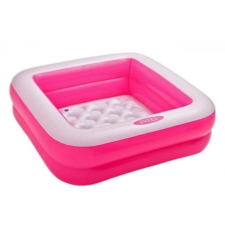 Дитячий надувний басейн Intex 57100 Pink 86х86х25 см (Intex 57100 pink)
