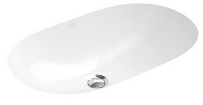Умывальник врезной VILLEROY&BOCH O.NOVO под столешницу 530x320x205мм овальный белый 41625001