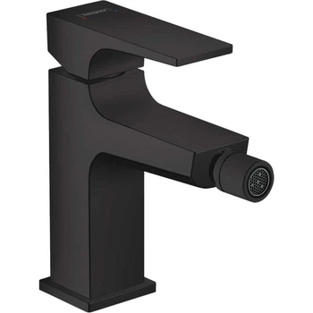 Змішувач для гігієнічного душу HANSGROHE METROPOL на біде одноважільний чорний латунь з донним клапаном 32520670