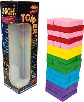 Настольная игра Strateg High Tower цветная Дженга (4820220561640)