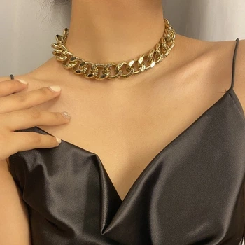 ​Цепочка с крупными звеньями "Gold Leopard", золото, Famous Care