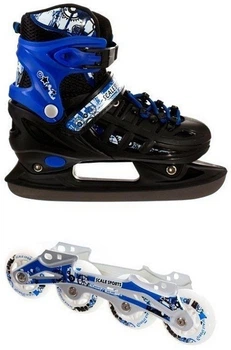 Ролики - Коньки раздвижные 2 в 1 Scale Sport 32-35 р синие