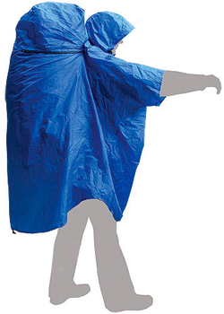 Плащ-дождевик Terra Incognita PonchoBag S/M Blue (4823081502746)