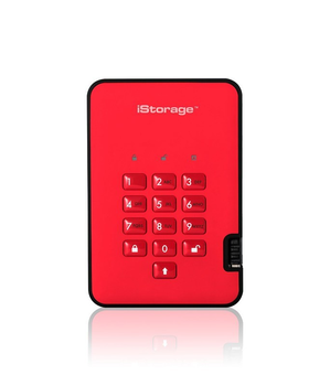 Зовнішній шифрований SSD диск iStorage diskAshur2 SSD 512GB Red