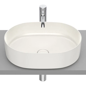 ROCA INSPIRA ROUND умывальник 50*37*14cм, накладной, без отв. под смеситель, без перелива, цвет бежевый (A327520650)