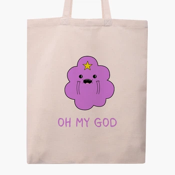 Эко сумка шоппер Время приключений Принцесса пупырка (Adventure Time Lumpy Space Princess) (9227-1575) 41x35 см Бежевый