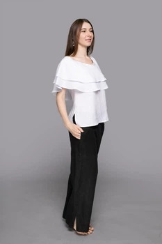 Лляна блуза VIL'NI Корона білий 46