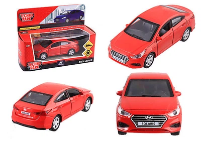 【値下げ】HYUNDAI ミニカー Машинка інерційна Hyundai SOLARIS TECHNOPARK (SOLARIS2-12-RD