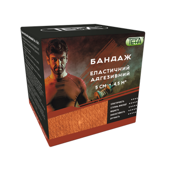 Бандаж еластичний адгезивний Teta®, розмір 5смх4,5м