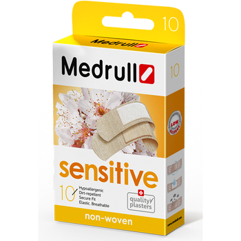 Пластир Medrull "Sensitive" з нетканого матеріалу, кількість 10шт.