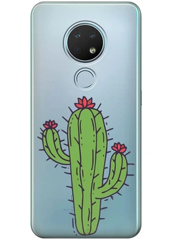 Силиконовый чехол iSwag для Nokia 6.2 Тропический кактус (M13185)