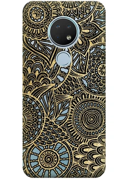 Силиконовый чехол iSwag для Nokia 6.2 Золотая мандала (M13147)