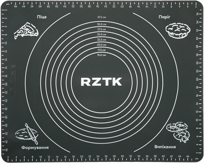 Коврик для формовки и выпечки теста RZTK силиконовый 400х500 мм Graphite (CM-446С)