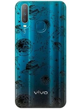 Прозорий силіконовий чохол iSwag для Vivo Y15 Космос (M11175)