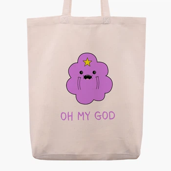 Эко сумка шоппер Время приключений Принцесса пупырка (Adventure Time Lumpy Space Princess) (9227-1575) 41x35x8.5 см Бежевый