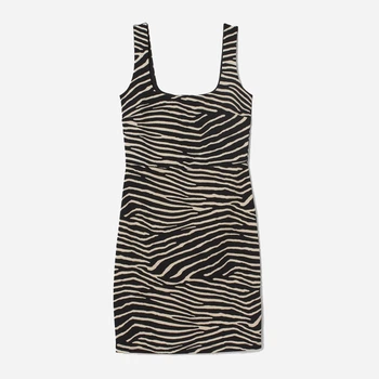 Платье короткое летнее женское H&M 0803378 S Черное (KAY2000001293119)
