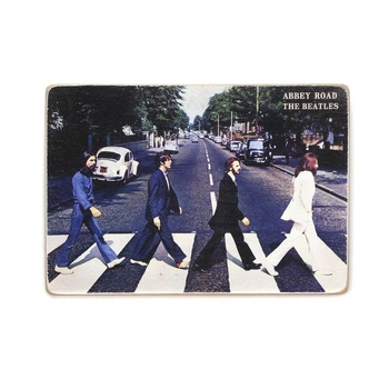 Деревянный постер Wood Posters "The Beatles. Битлз. Эбби Роуд" (A4 формат, фанера) (pvx0074)