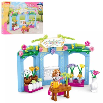 Конструктор SLUBAN цветочный магазин, фигурки, 154дет M38-B0905