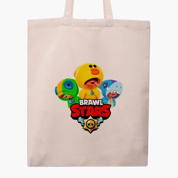 Эко сумка шоппер Бравл старс (Brawl Stars) (9227-1701) 41x35 см Бежевый
