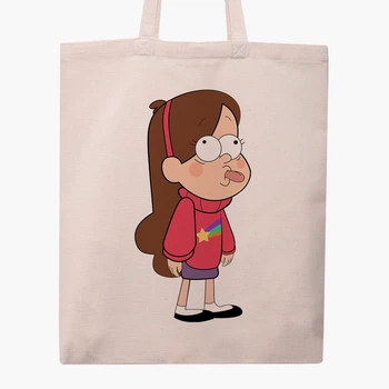 Эко сумка шоппер Гравити Фолз Мейбл Пайнс (Gravity Falls Mabel Pines) (9227-2625) 41x35 см Бежевый