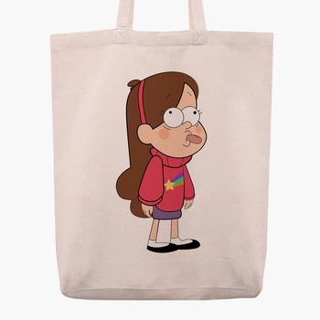 Эко сумка шоппер Гравити Фолз Мейбл Пайнс (Gravity Falls Mabel Pines) (9227-2625) 41x35x8.5 см Бежевый