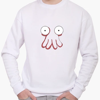 Свитшот мужской Доктор Зойдберг Футурама (Doctor Zoidberg Futurama) (8771-2029) Белый L