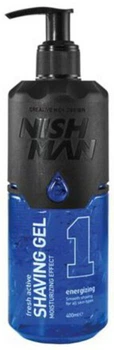 Гель для гоління Nishman Shaving Gel No.1 Fresh Active синій 400 мл (8681665066529)