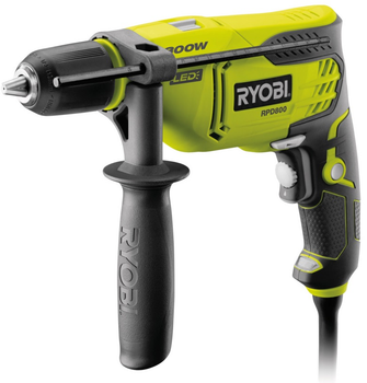 Дрель ударная Ryobi RPD800-K, 800 Вт, 13мм БЗП, LED, 1.8кг (5133002018)