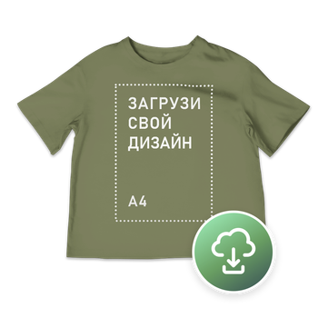 Футболка женская FTW1, M, темный хаки, с печатью А4, TM4-270827
