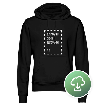 Худи Unisex, L, Черный, с печатью A5 вертикаль, TM4-271216