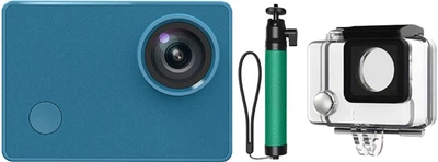 Видеокамера Xiaomi Seabird 4K Action Camera 3.0 Blue + Selfie Stick Green Set (2001212155784)